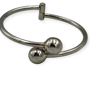 Vintage .925 Silver Hinged Bypass Ball Bracelet 1774